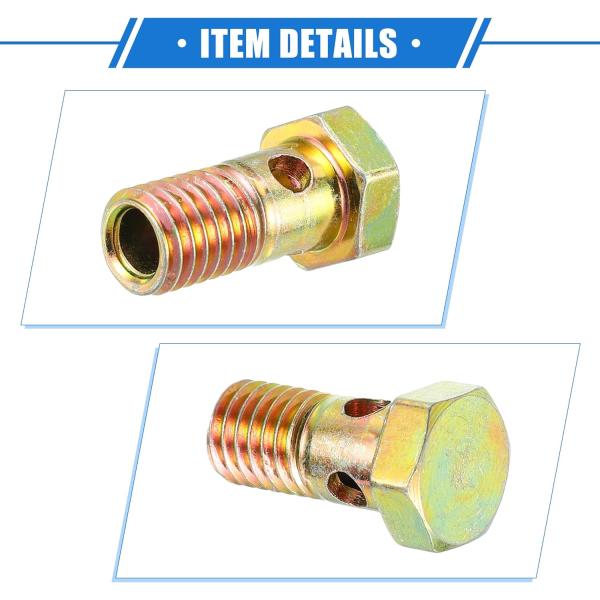 일본 직배송 VekAuto 싱글 밴조 볼트 키트 M10x1.5 26mm 길이 미터법 나사산 터보 브레이크 라인 피팅 어댑터 차량용 내구성 있는 금속 청동... 