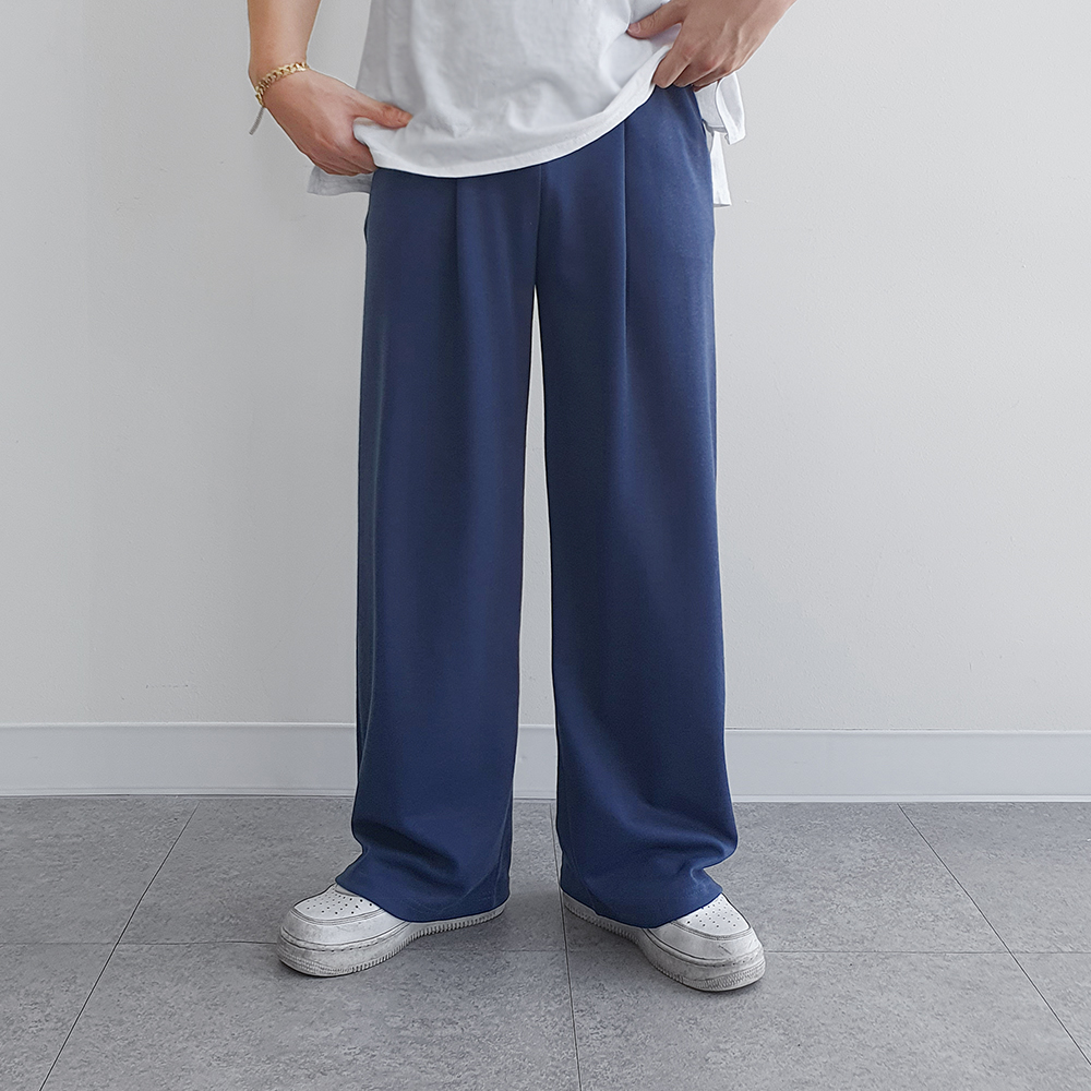 남자 밴딩 와이드 트레이닝 팬츠 봄 가을 바지 스웻 통바지 벌룬 조거 팬츠 - 상세 이미지 4