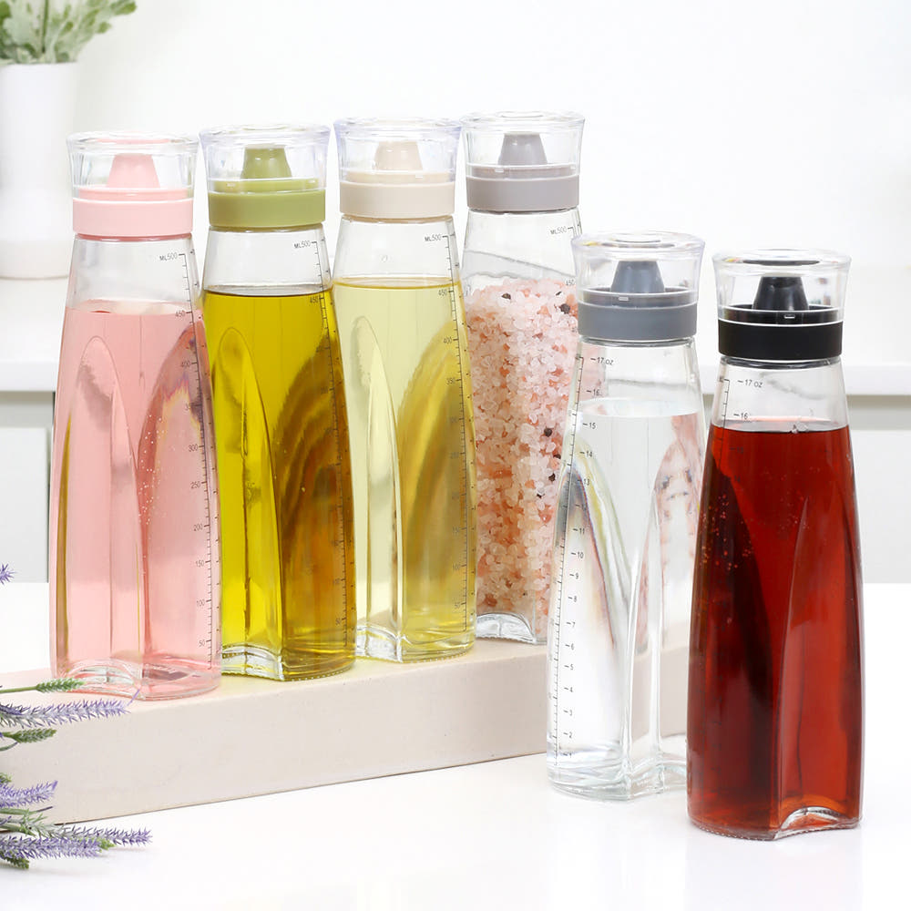 시노글라스오일병 소스통 간장병 앙념통 참기름병 조미료통 500ml 5p - 상세 이미지 2