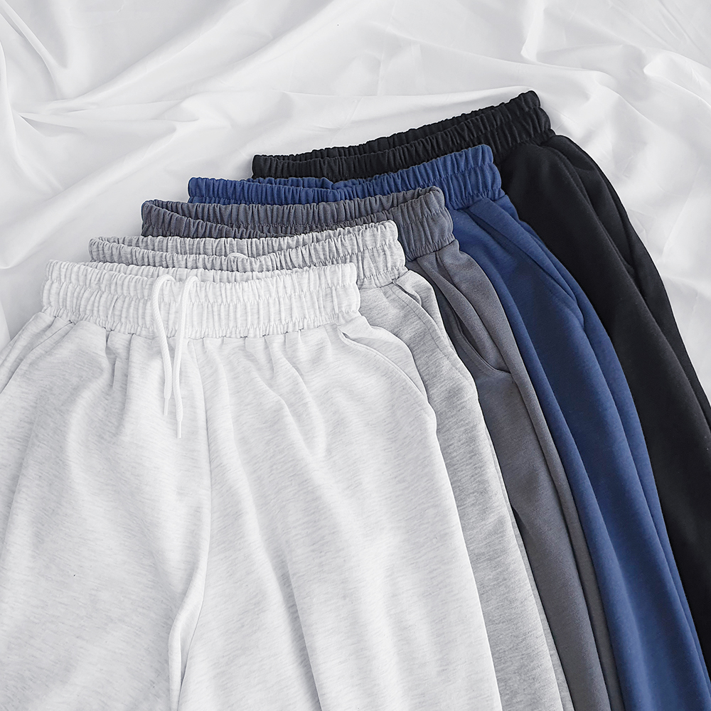 남자 밴딩 와이드 트레이닝 팬츠 봄 가을 바지 스웻 통바지 벌룬 조거 팬츠 - 상세 이미지 2