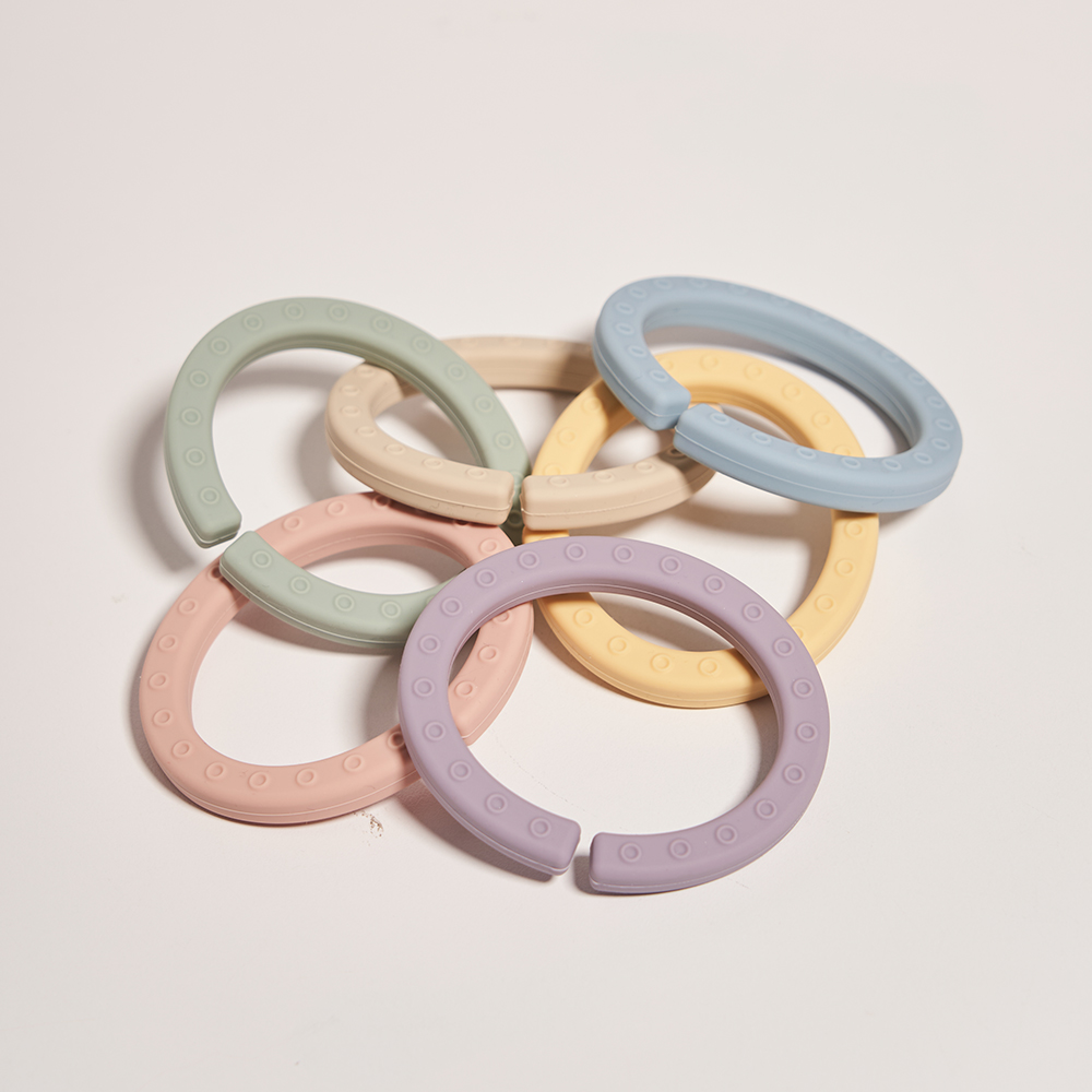 마더케이 실리콘 치발기 고리세트 6P 구강기 이앓이 치아발육기 유모차모빌