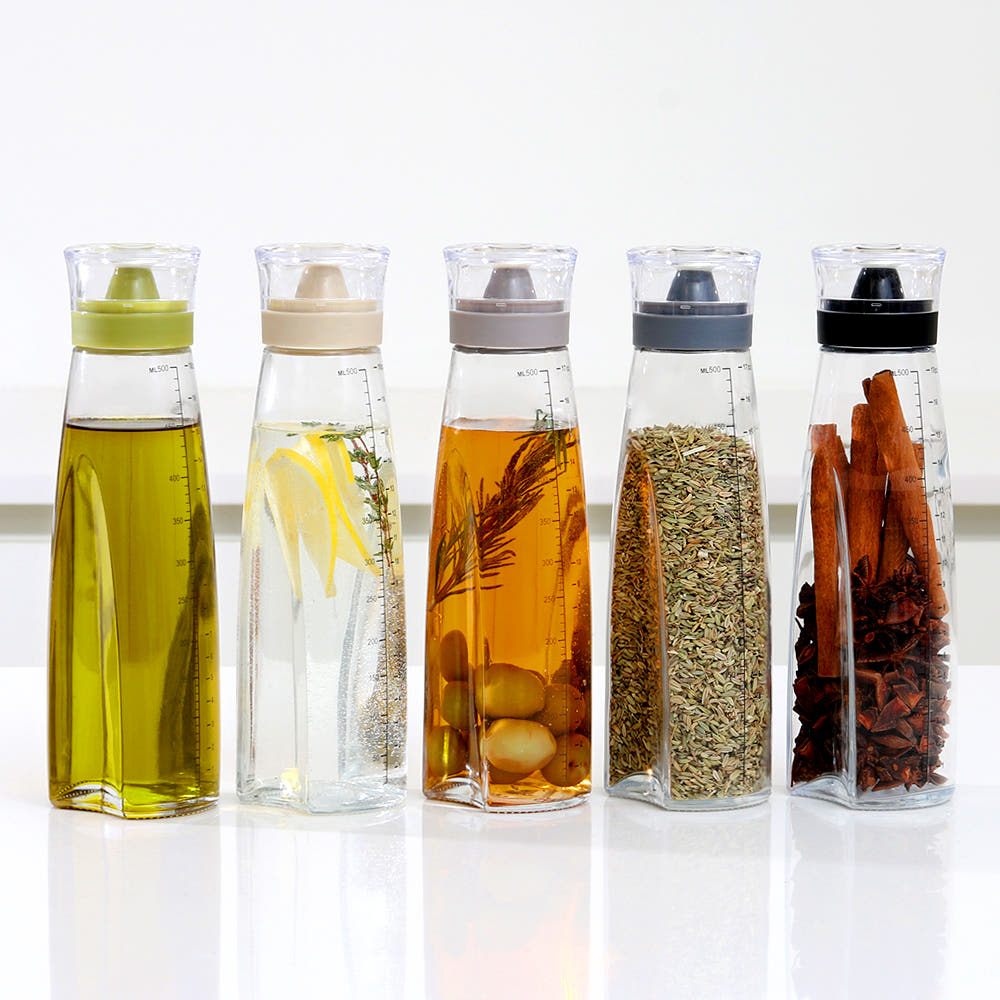 시노글라스오일병 소스통 간장병 앙념통 참기름병 조미료통 500ml 5p