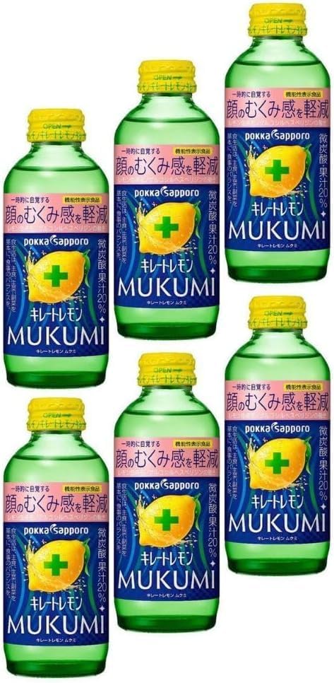 일본 포카삿포로 키레토 레몬 MUKUMI 무쿠미 드링크 155ml 6개 세트 - 상세 이미지 2