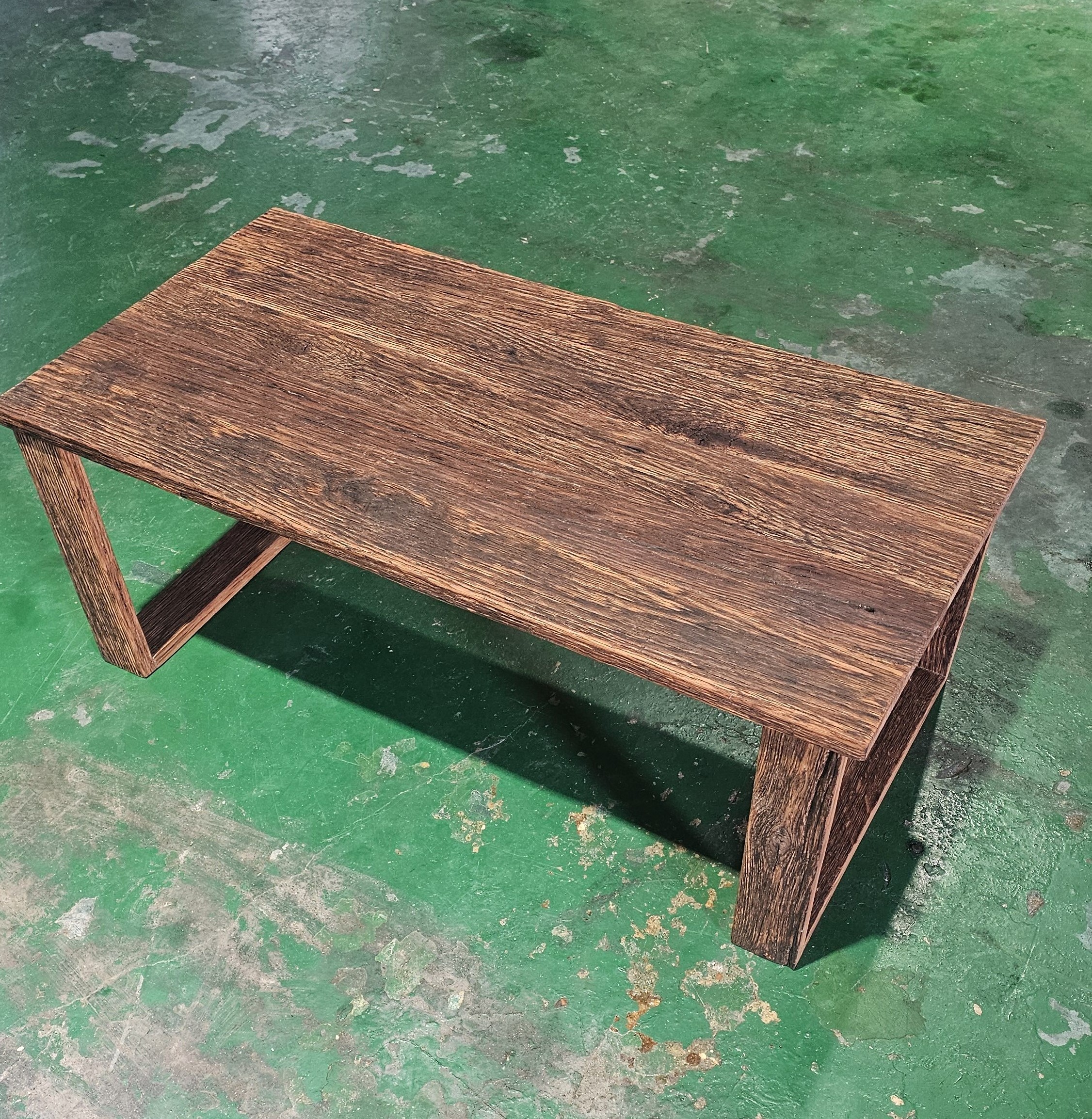 100년 이상 된 미국산 올드오크 빈티지 오크고재 거실테이블 커피테이블