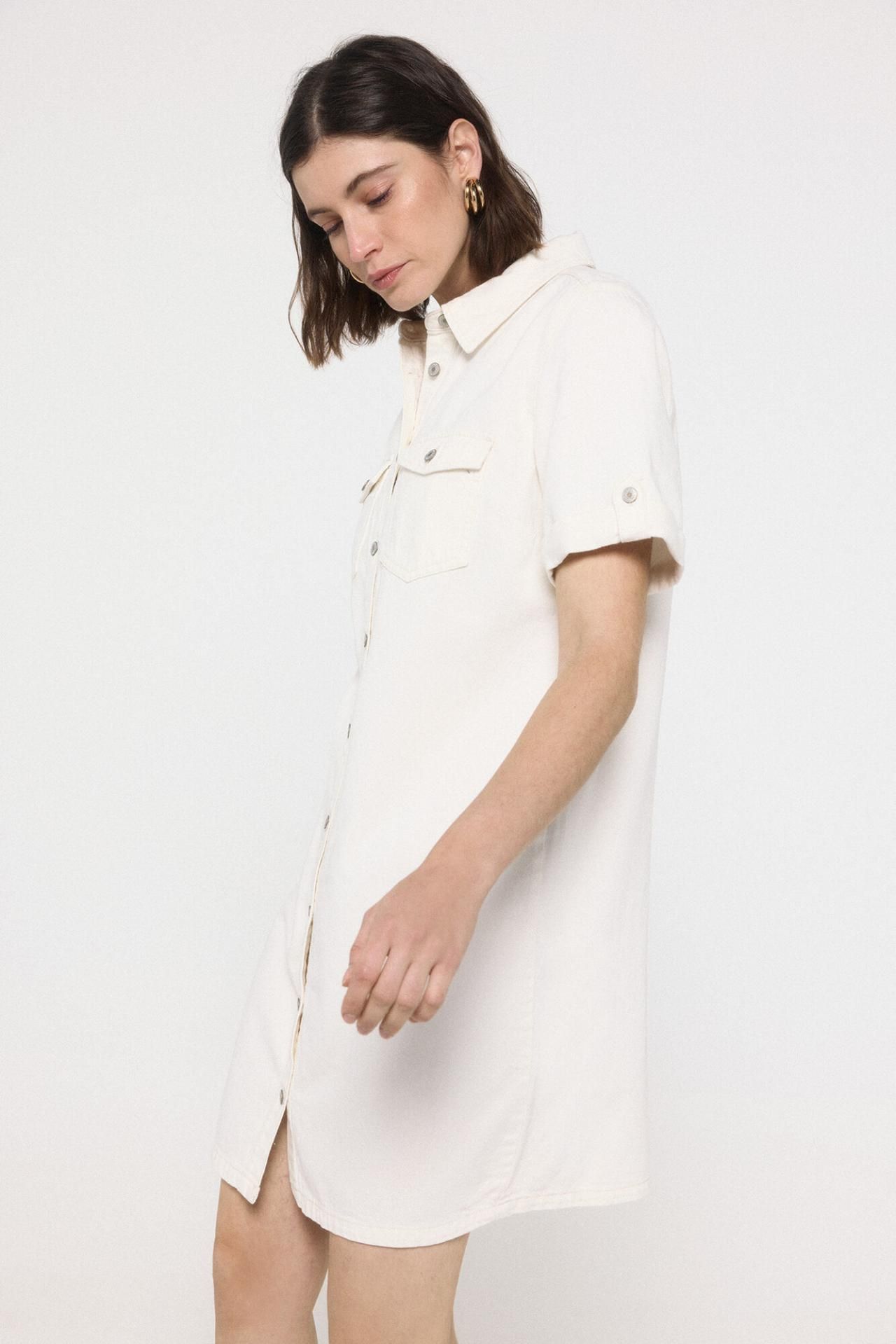 베로모다 데님 반팔 원피스 5830116 BLANCO