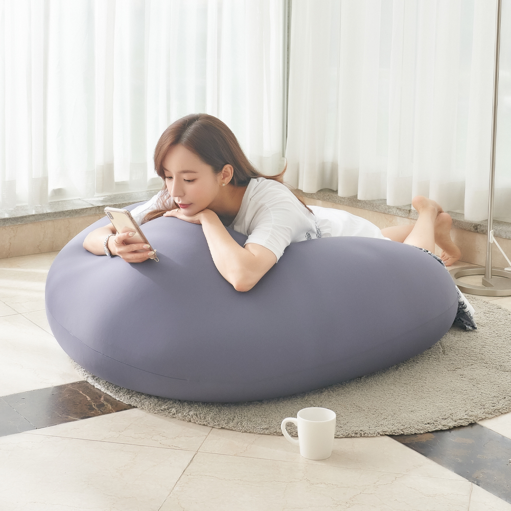 아르셰 1인용 모찌 빈백 소파 대형 쿠션의자 블루그레이