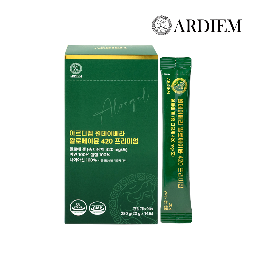 아르디엠 원데이베라 알로에이뮨 420 프리미엄 알로에겔 280g 14포, 1개 - 상품 이미지