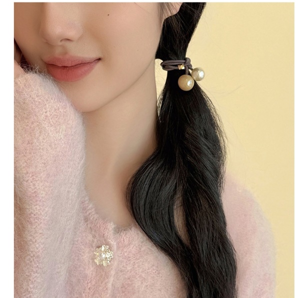왕진주 머리끈 안아픈 머리끈 왕방울 진주 고무줄 - 상세 이미지 2