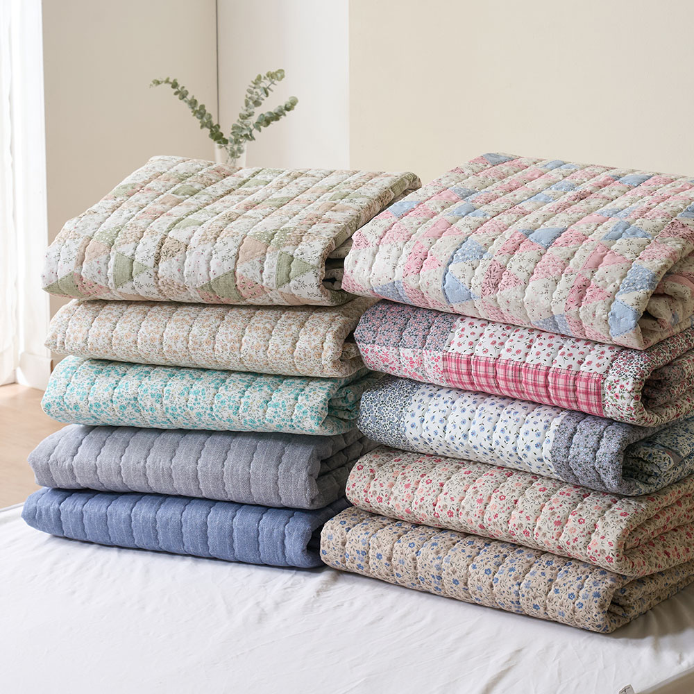 아르떼베딩 순면 누빔 워싱 사계절 거실 매트 바닥 카펫트 패드 포레 그린 대형