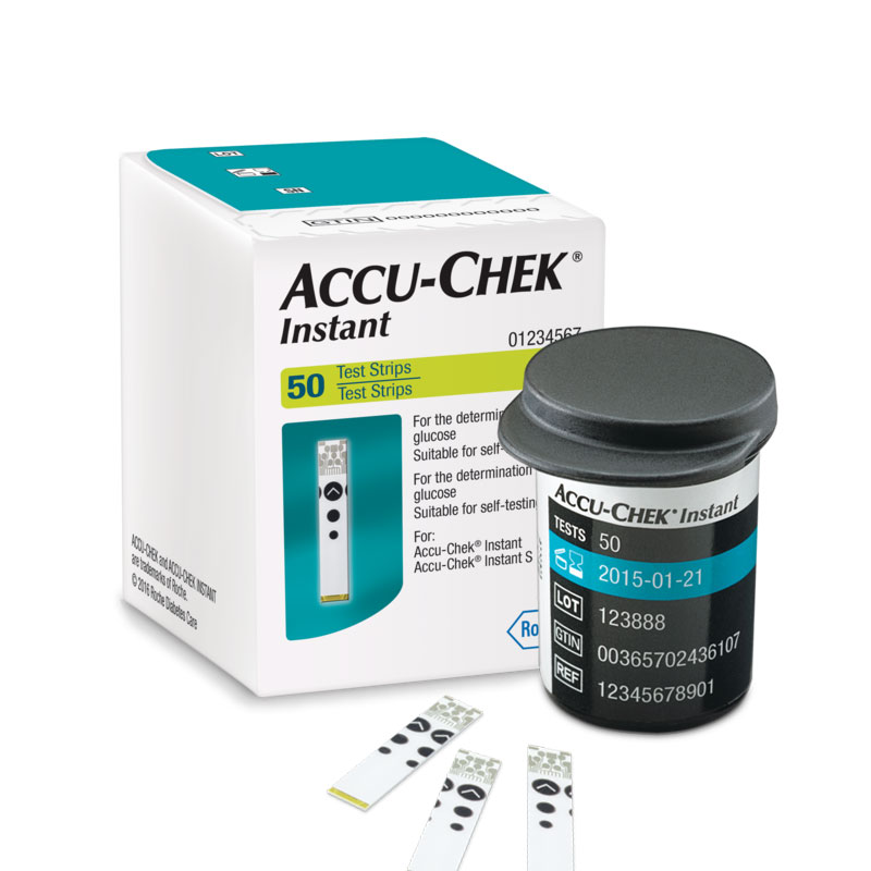 ACCU-CHEK 로슈 아큐첵 인스턴트 혈당 시험지 50매 검사지 측정지 관리 - 메인 이미지