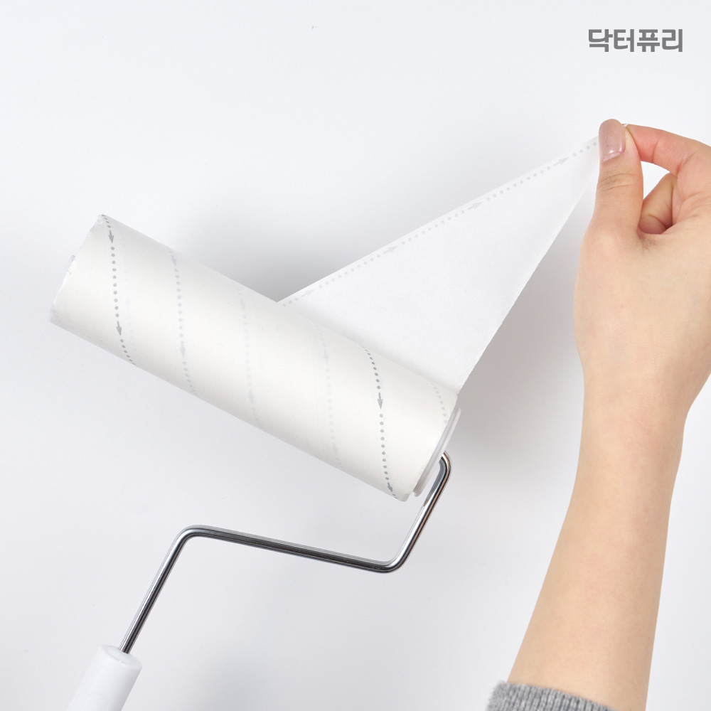 New 닥터퓨리 사선컷팅 돌돌이 테이프클리너 본품 핸들형