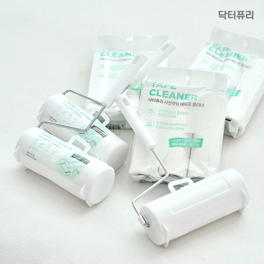 닥터퓨리 사선컷팅 돌돌이 테이프클리너 리필 1팩(3롤) x 5세트