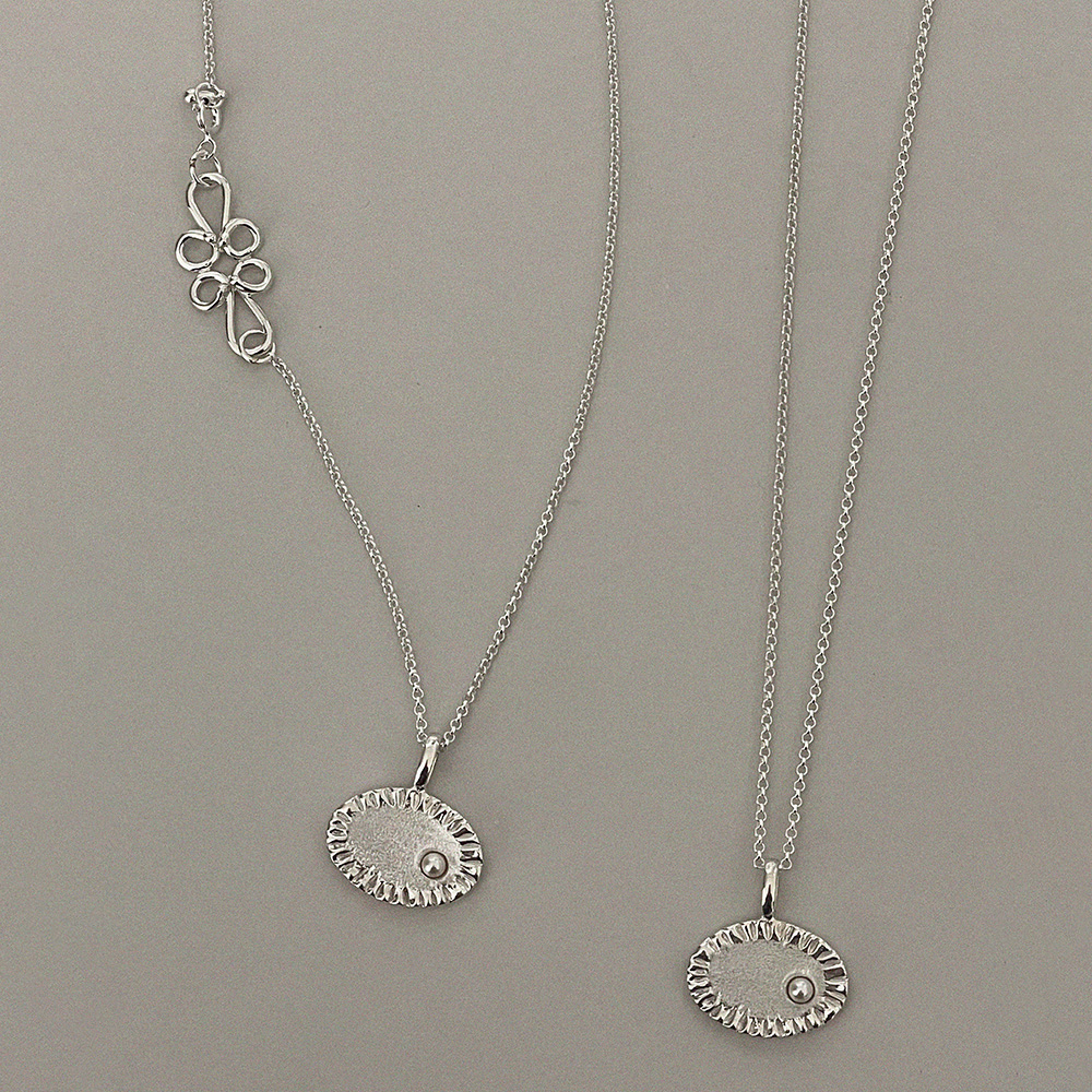플리츠 네크리스 Pleats Necklace 실버925 빈티지 - 상품 이미지