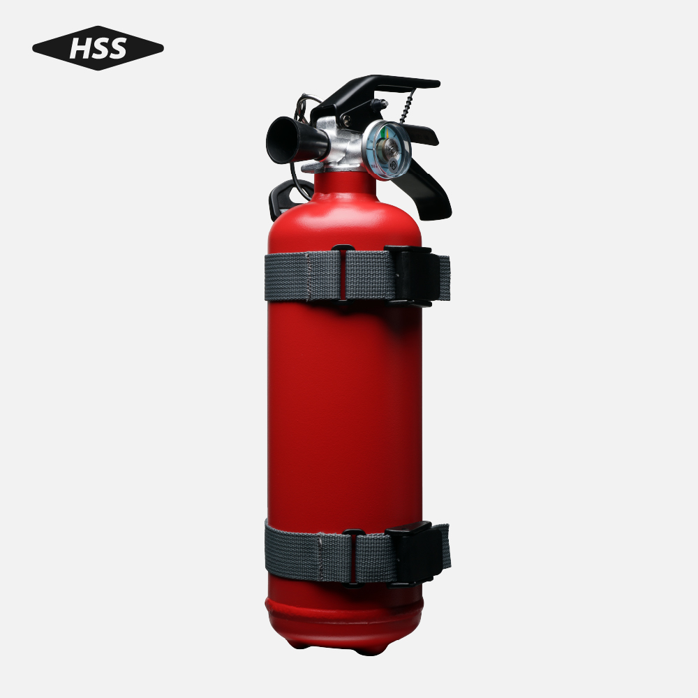 차량용소화기 HSS소방 가정용 자동차겸용 ABC분말소화기 스트랩거치대포함 H07