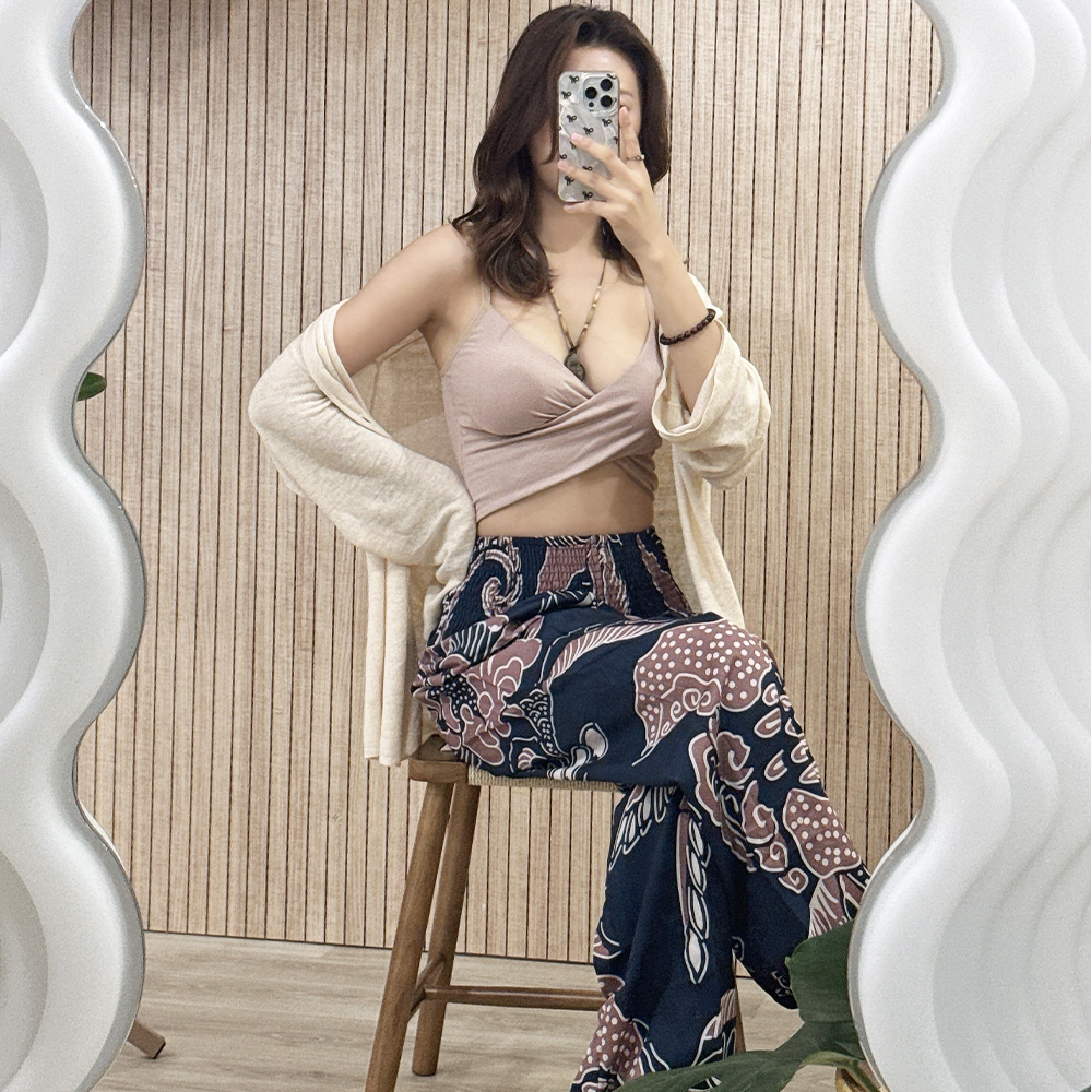 히피 허리밴딩 조거핏 하렘 팬츠 요가복 - 상세 이미지 4