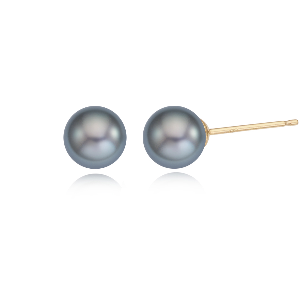 골드무드 14K 18K 해수 아코야 흑진주 귀걸이 7.5-8mm AAA+ 등급 - 상품 이미지
