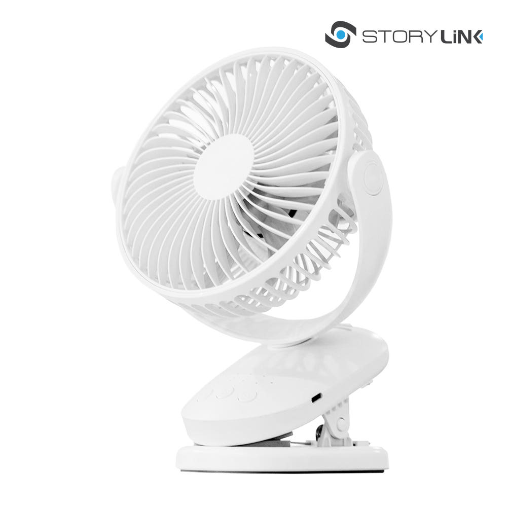 STORYLiNK 자동회전 무선 클립형 선풍기