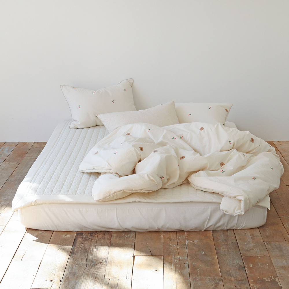 바이오워싱 고밀도 순면 미끄럼방지 논슬립 매트리스 사계절 국산 침대패드 SS