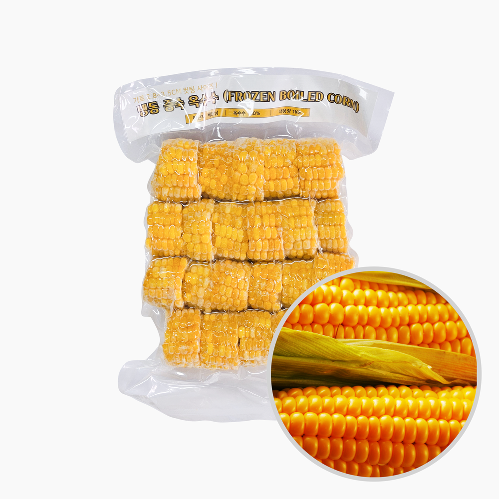 지엔씨 싱싱 절단 옥수수 스위트콘 1kg, 1개