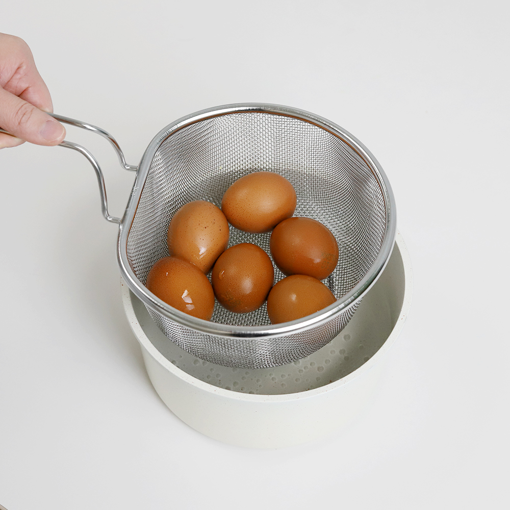 304 스텐 편수 건지기 채망 18cm / 원형 스텐 손잡이 채반 튀김망 물빠짐 야채 소쿠리 이미지 6