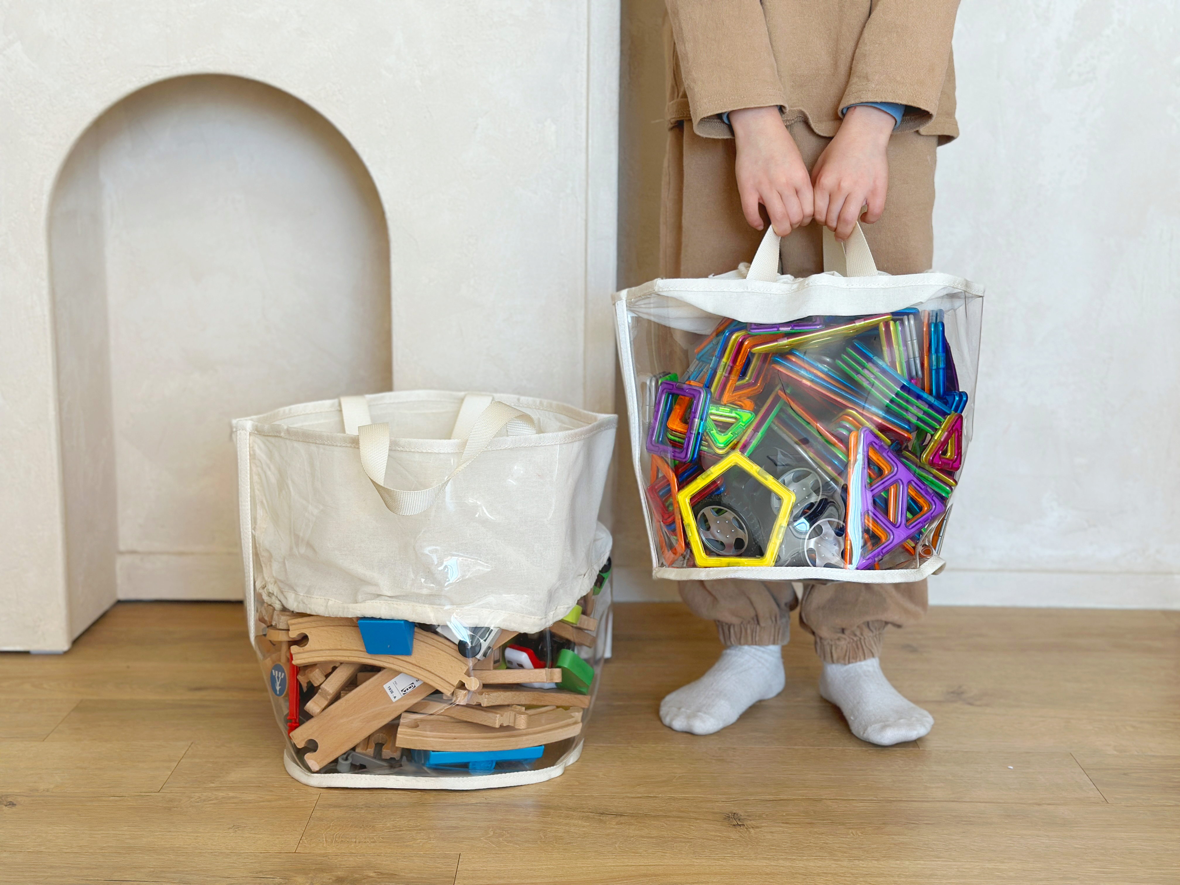 아오라 투명 장난감 정리함 수납함 아기 인형 레고 피규어 통 보관함 바구니 박스 TPU M