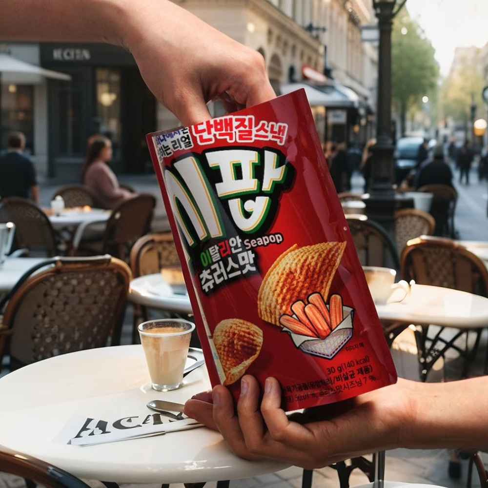 바다소리 단백질칩 씨팝 30g (츄러스/버터구이오징어) 맛있는 단백질 스낵 2봉+2봉 - 상세 이미지 2