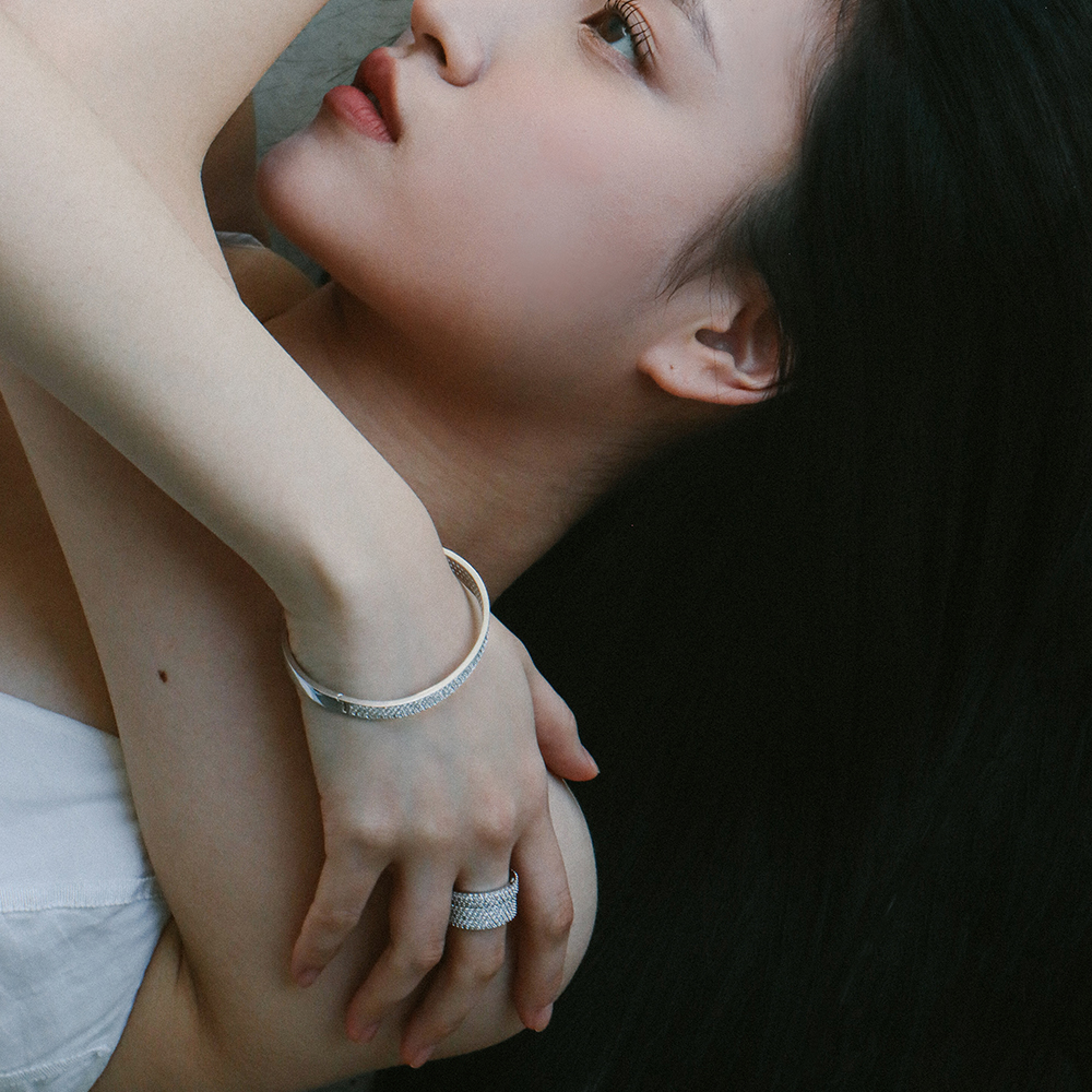 풀파베 가드링 큐빅반지 레이어드 테니스 반지 (2 size) 이미지 7
