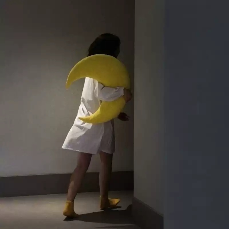달쿠션 초승달 아기방쿠션 별 귀여운 반달쿠션 달인형 인테리어 소파 베개 - 상세 이미지 4