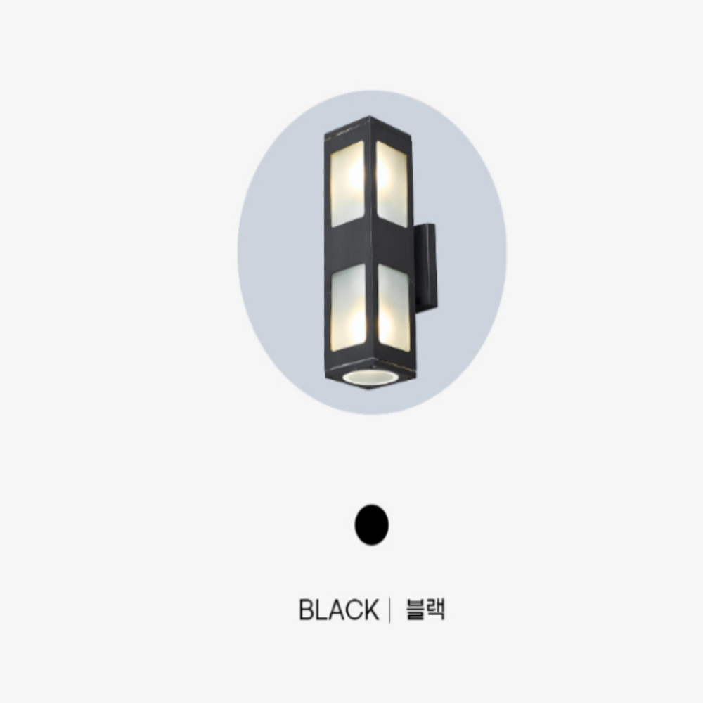 KC인증 외벽등 LED 외부 방수 베란다 포인트 사각 벽등 벽부등 블랙 - 상세 이미지 4