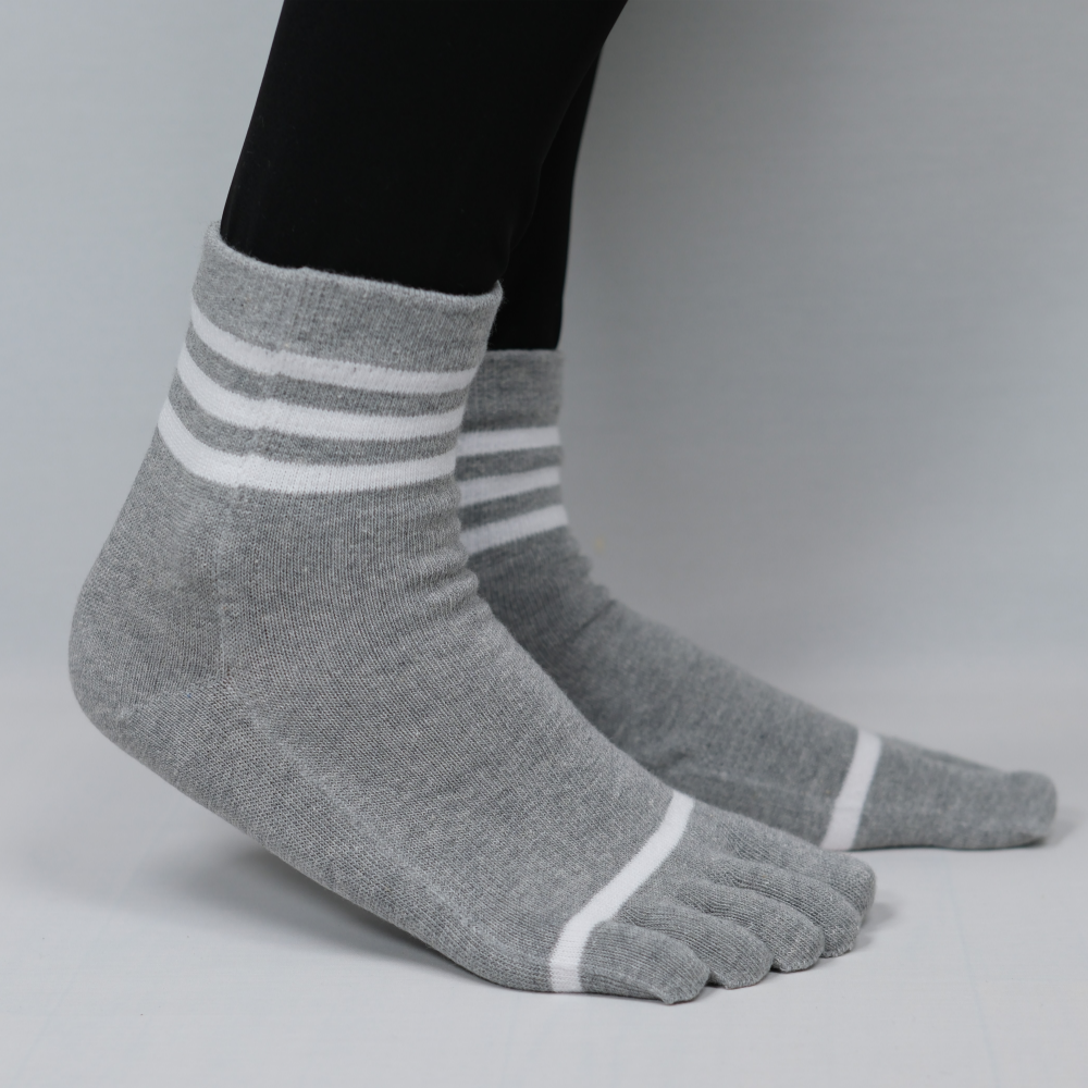 [대량구매] 삼선 스포츠 중목 발가락양말 30켤레 이상 - 상세 이미지 5