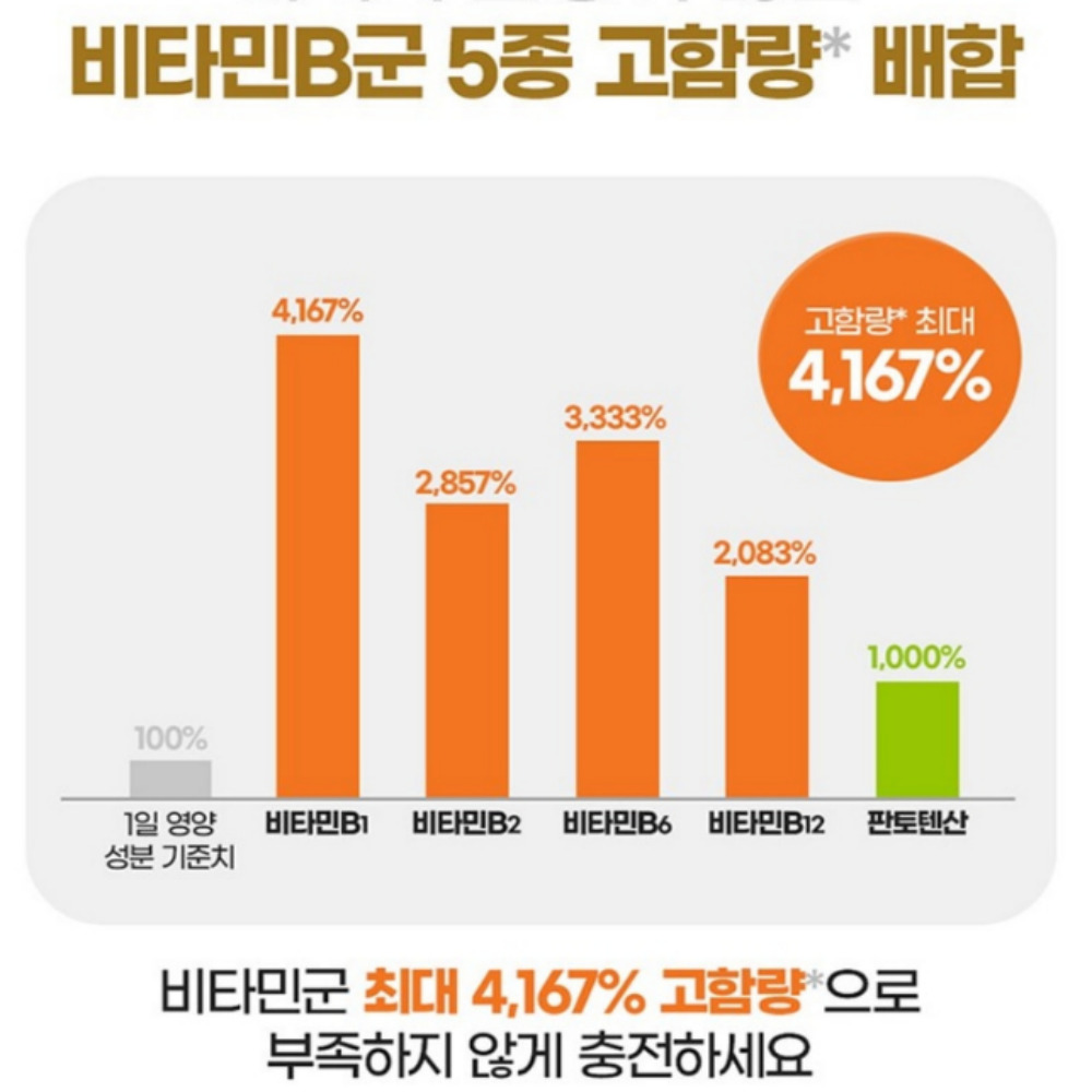 (6개월분)고함량 활력 비타민B 플러스 B1 B2 B6 B12 60정 - 상세 이미지 4