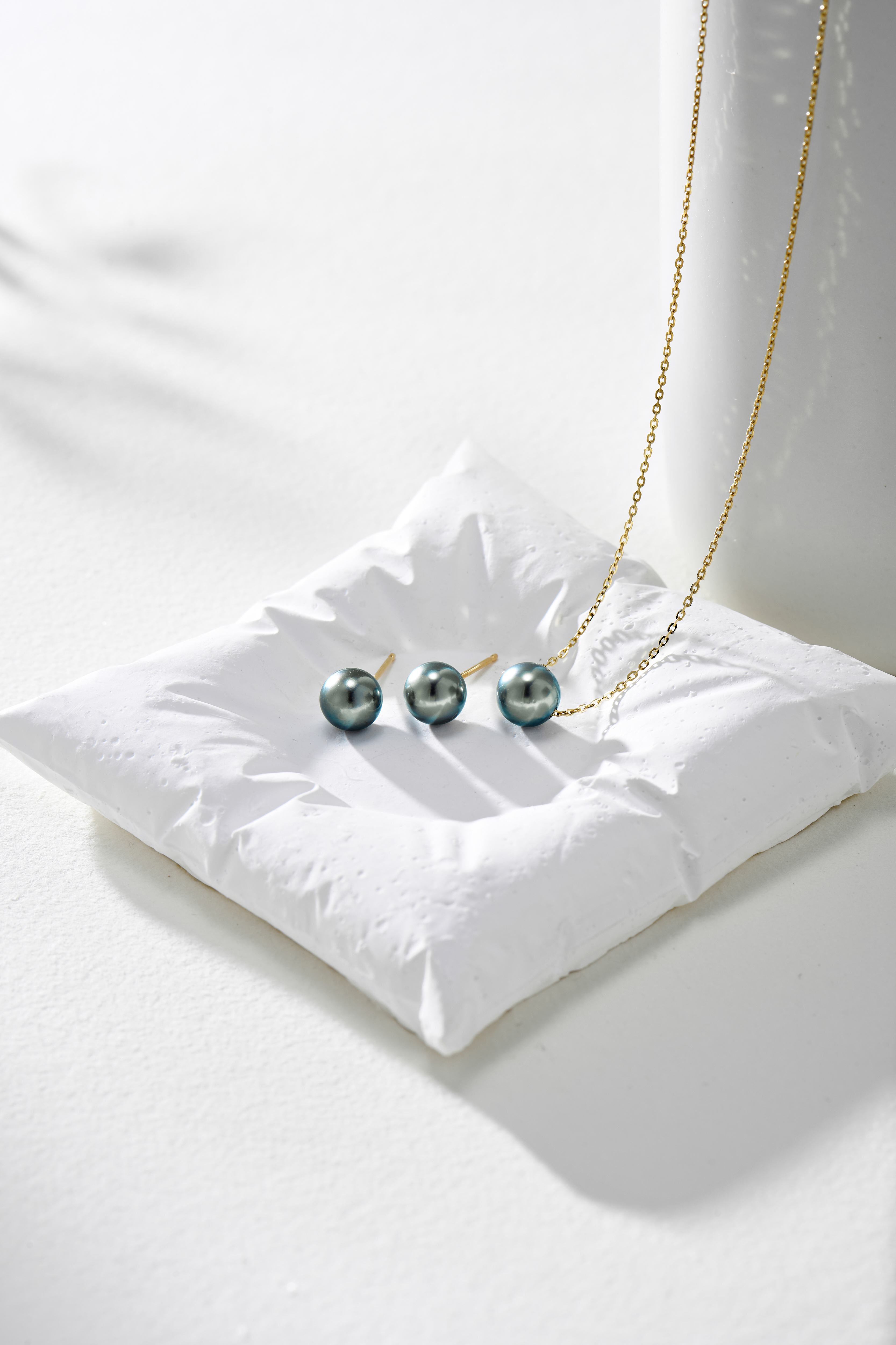 골드무드 14K 18K 해수 아코야 흑진주 목걸이 7.5-8mm AAA+ 등급 - 상세 이미지 2