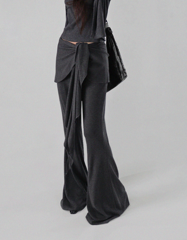 NANA WRAP BOOTCUT PANTS  CARDIGAN SET 나나 쓰리피스 프릴 묶음 랩 부츠컷팬츠 레이스 가디건세트 상세 이미지 1
