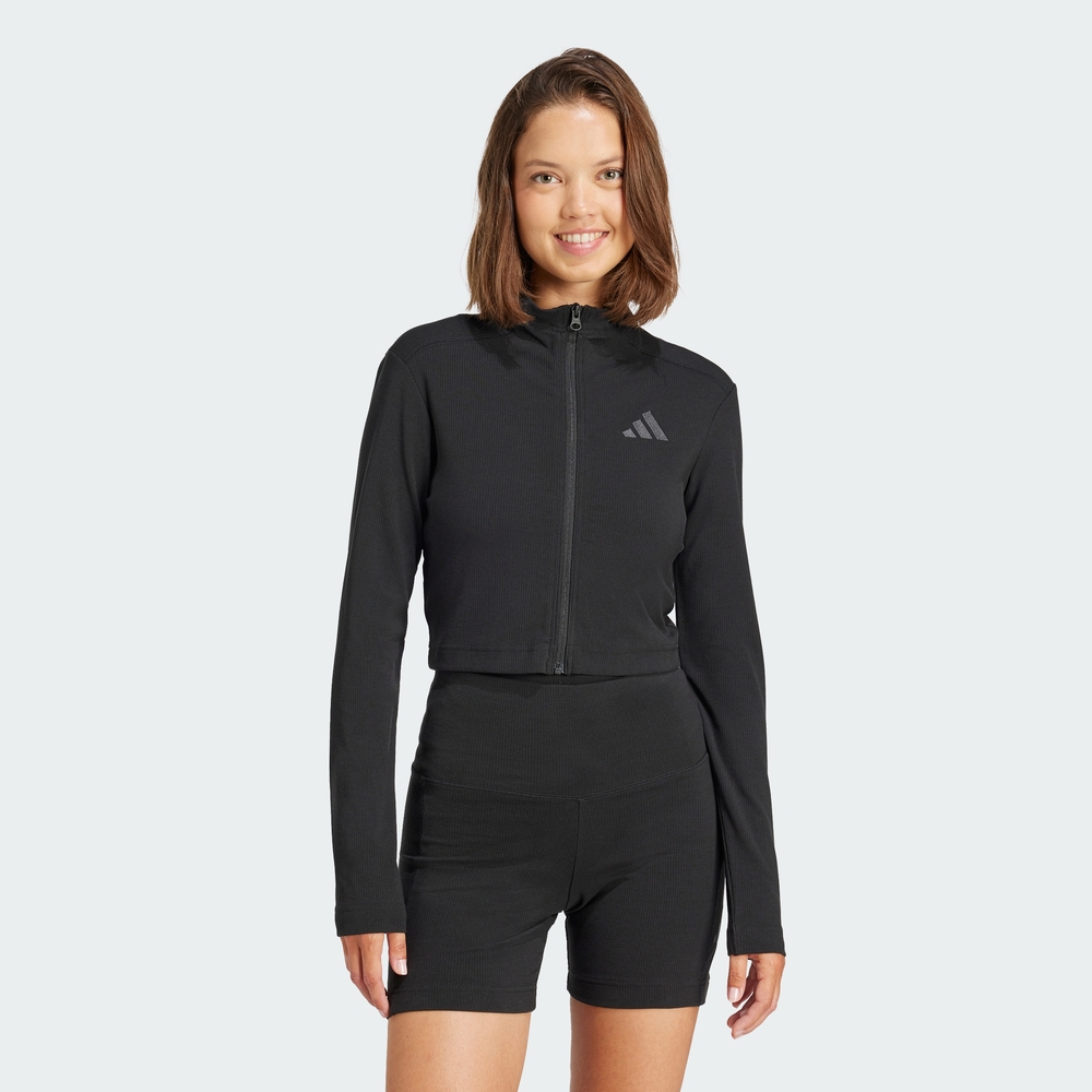 [아디다스 공식] All SZN 립 크롭 긴팔 탑 JJ1226