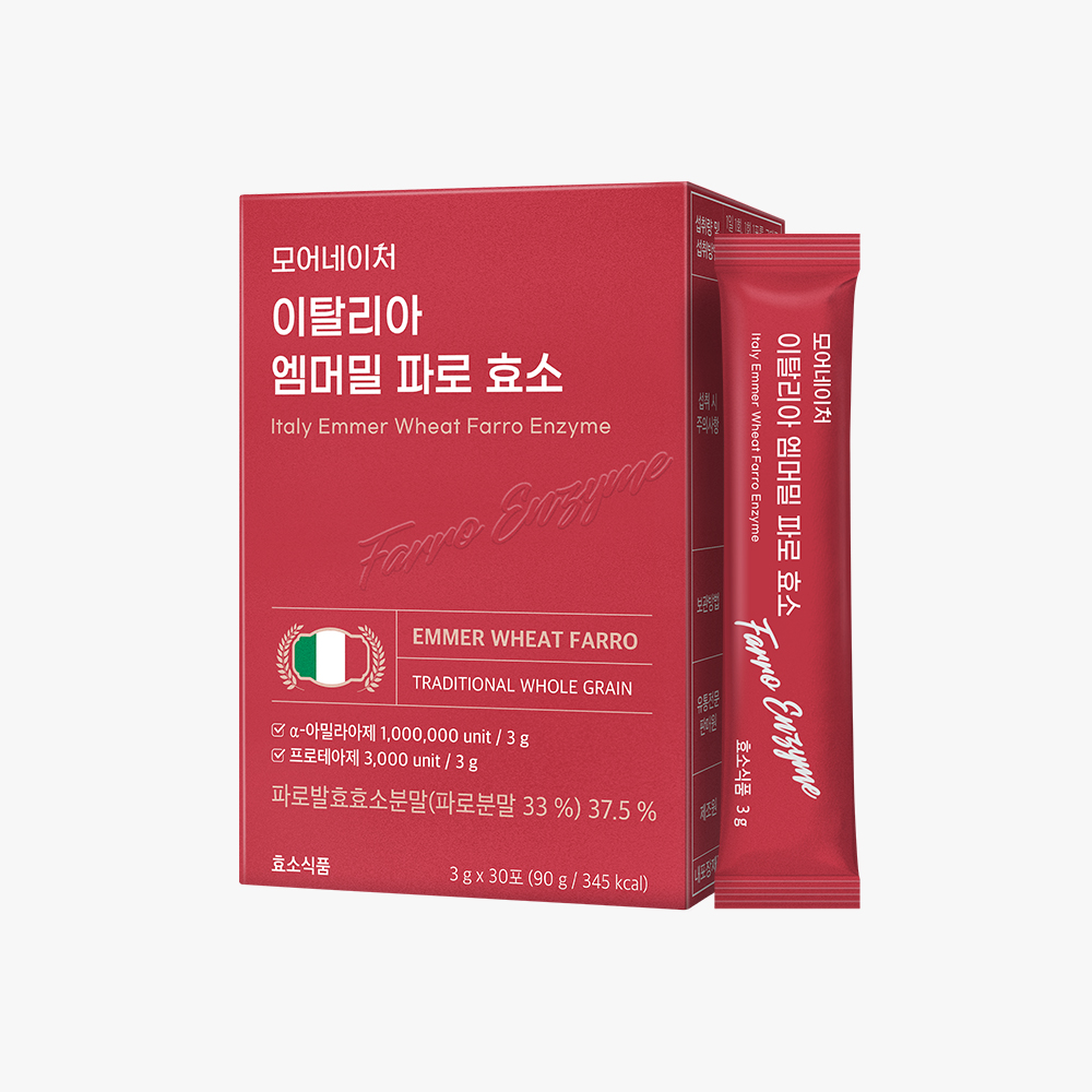 모어네이처 파로 효소 엠머밀 이탈리아 100만 고역가 곡물 발효 30포, 1개 - 상품 이미지