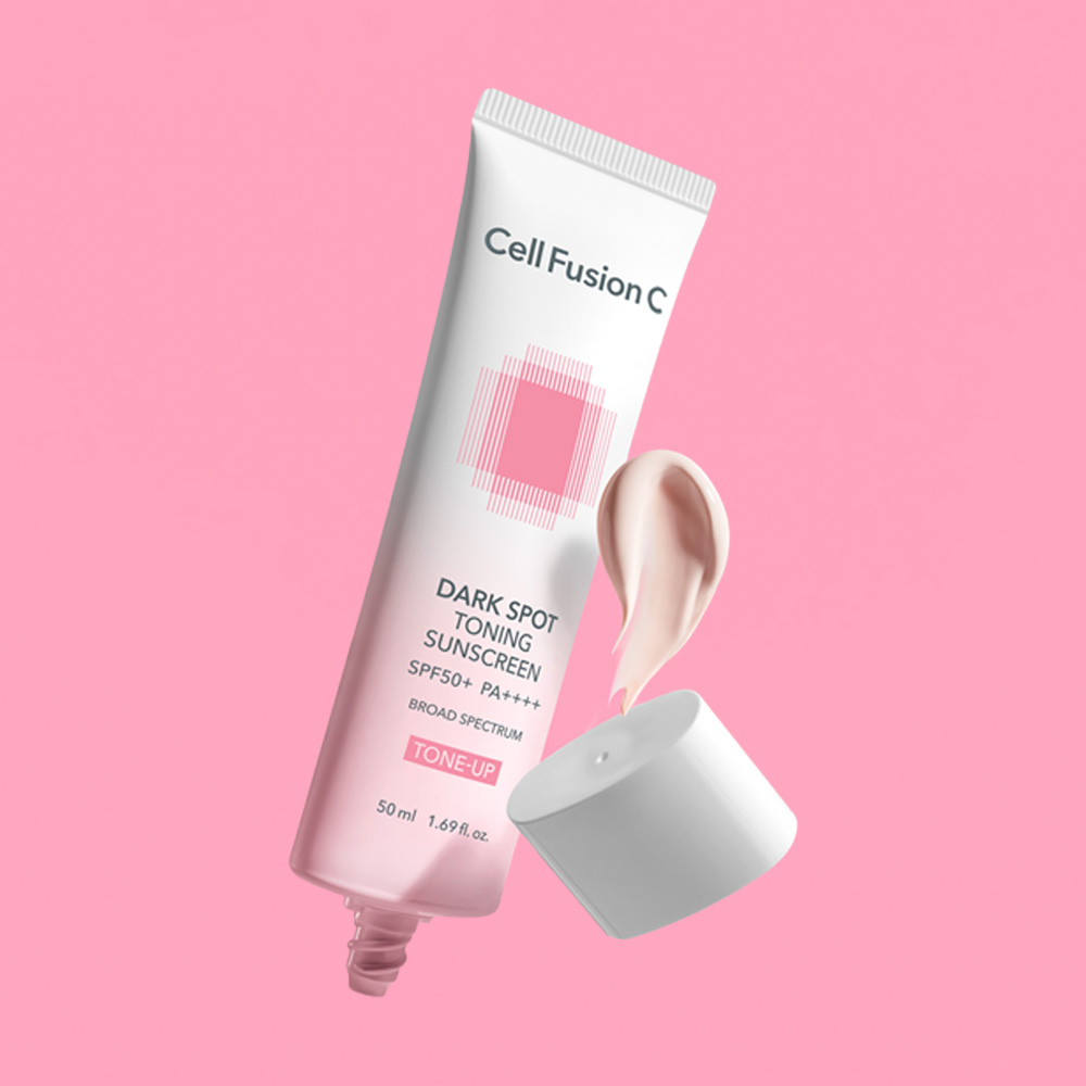 셀퓨전씨 잡티 토닝 썬스크린 50ml SPF50+ PA++++ / 자연스러운 밀착 톤업 베이스 선크림 제품 이미지