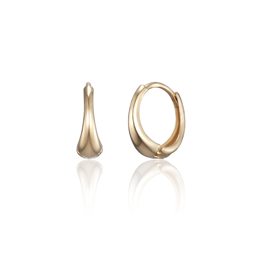 14k 노아 물방울 원터치 링 귀걸이