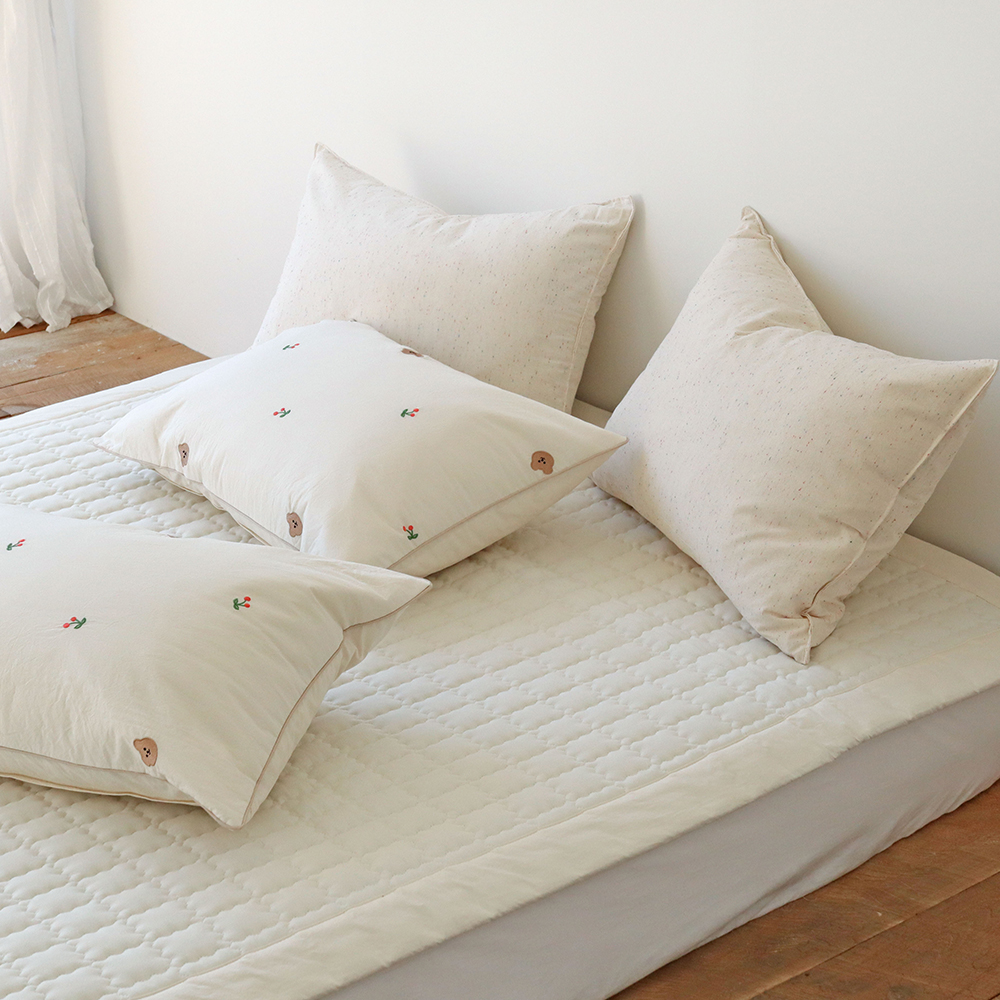 바이오워싱 고밀도 순면 미끄럼방지 논슬립 매트리스 사계절 국산 침대패드 SS