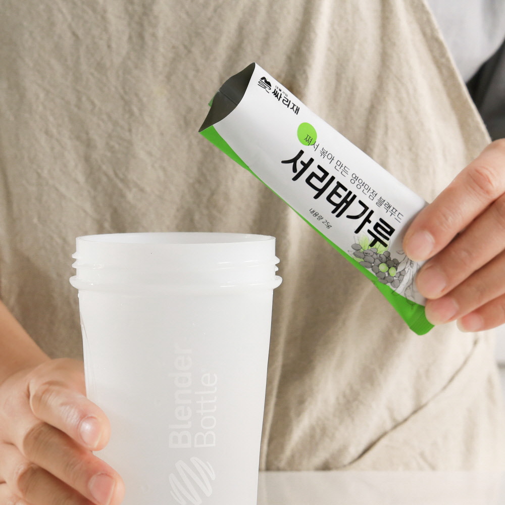 싸리재 간편 스틱 쪄서 만든 검은콩가루, 국산 서리태가루 검정콩 쉐이크 25g, 10개 - 상세 이미지 5