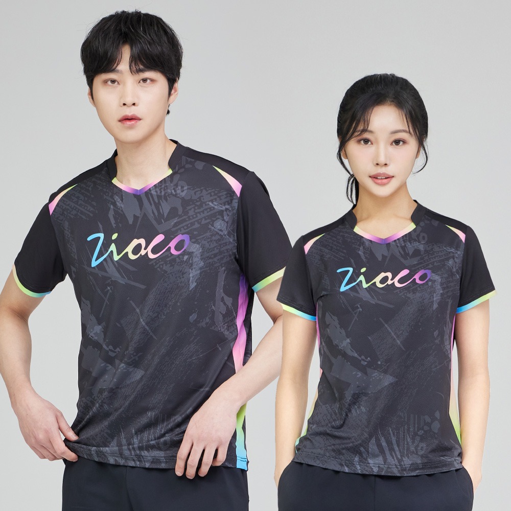 [지오코] 신축성 속건 파스텔라인 블랙 AHT-1047R남 AHT-1048R여 - 상품 이미지