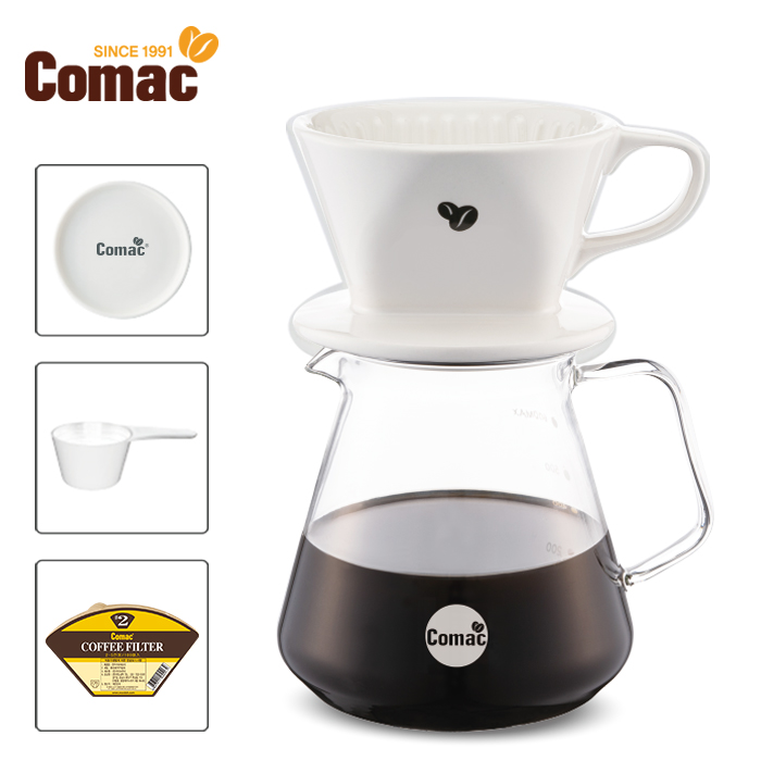코맥 자기커피드리퍼 핸드드립세트 화이트에디션