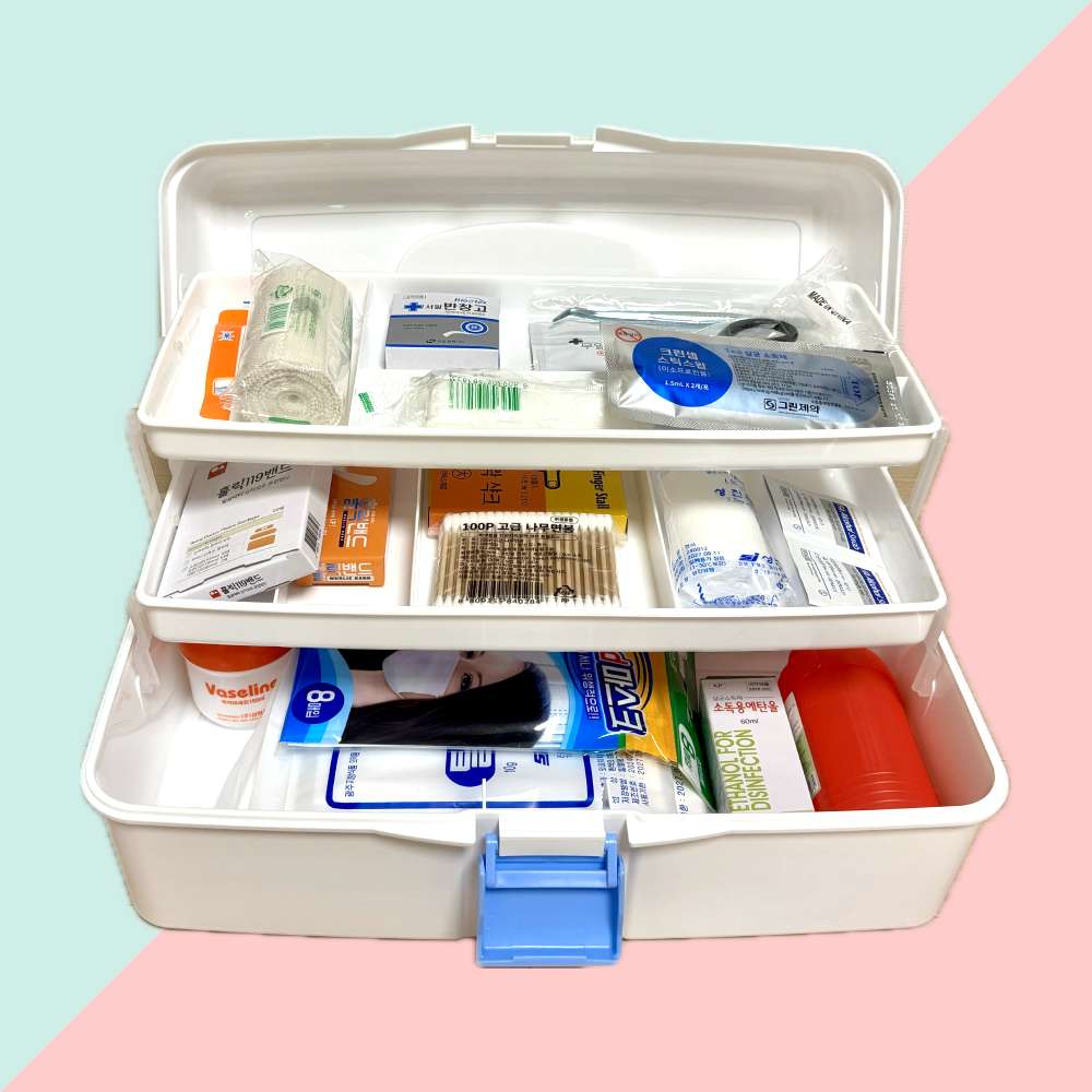 (22종) 대형 가정용 응급처치키트 FIRSTAIDKIT 휴대용 구급함 구급상자 세트 - 상품 이미지
