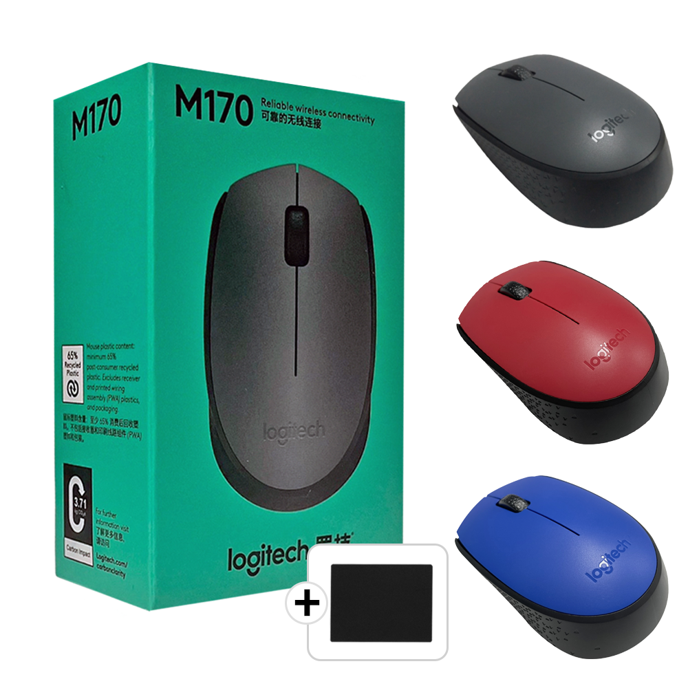 로지텍 M170 무선 마우스 무소음 미니 맥북 노트북 호환 사무용 병행+패드