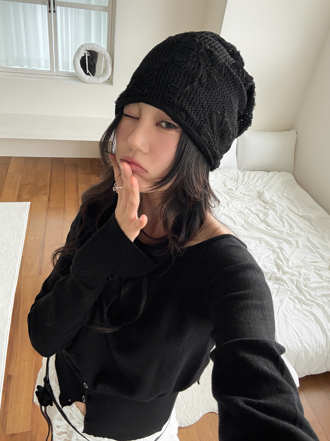 [MD추천!] 플라워 홉트 봄 여름 가을 비니 모자 3color 상세 이미지 21