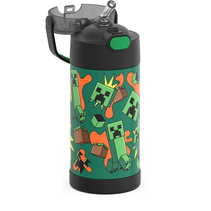 푸고 써모스 빨대컵 펀테이너 마인크래프트 355ml 보냉컵