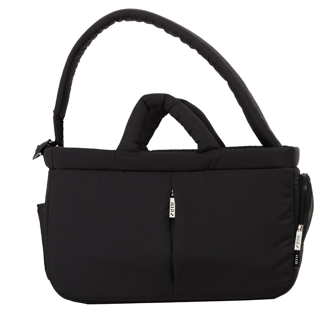 일로 쥬시백 슬링백 강아지 기내용 반려견 대중교통 이동가방 소형견 이동장 블랙, FREE(One size)