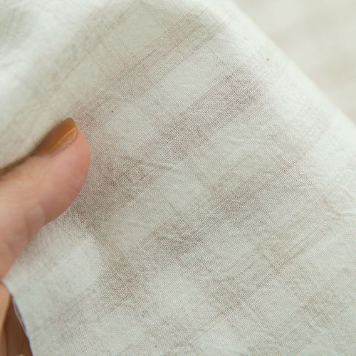 면 원단 멜란지 선염 워싱 천 대폭 빈티지 체크 스트라이프 무지 3종 내츄럴 한마 - 상세 이미지 3