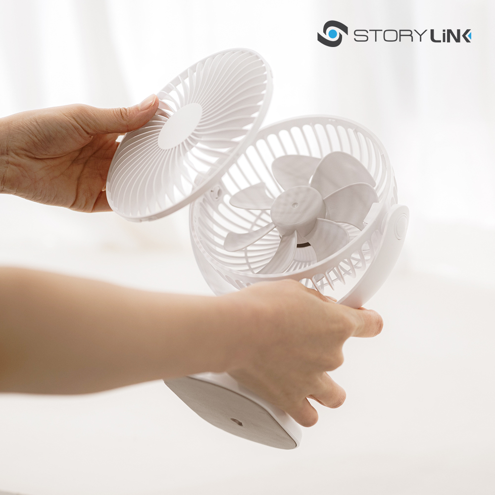 집게선풍기 집게형 클립형 자동회전 탁상용선풍기 캠핑용 미니 소형 무선선풍기 사무실책상 침대 - 상세 이미지 4