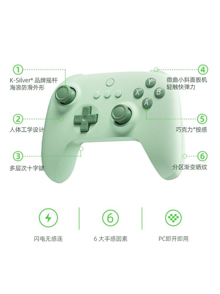 8bitdo Youth Edition 조이패드 컨트롤러 무선 게임패드 NS버전 스위치 패드 2세대 유선(블루/오렌지) PC/스팀 이용 - 상세 이미지 2