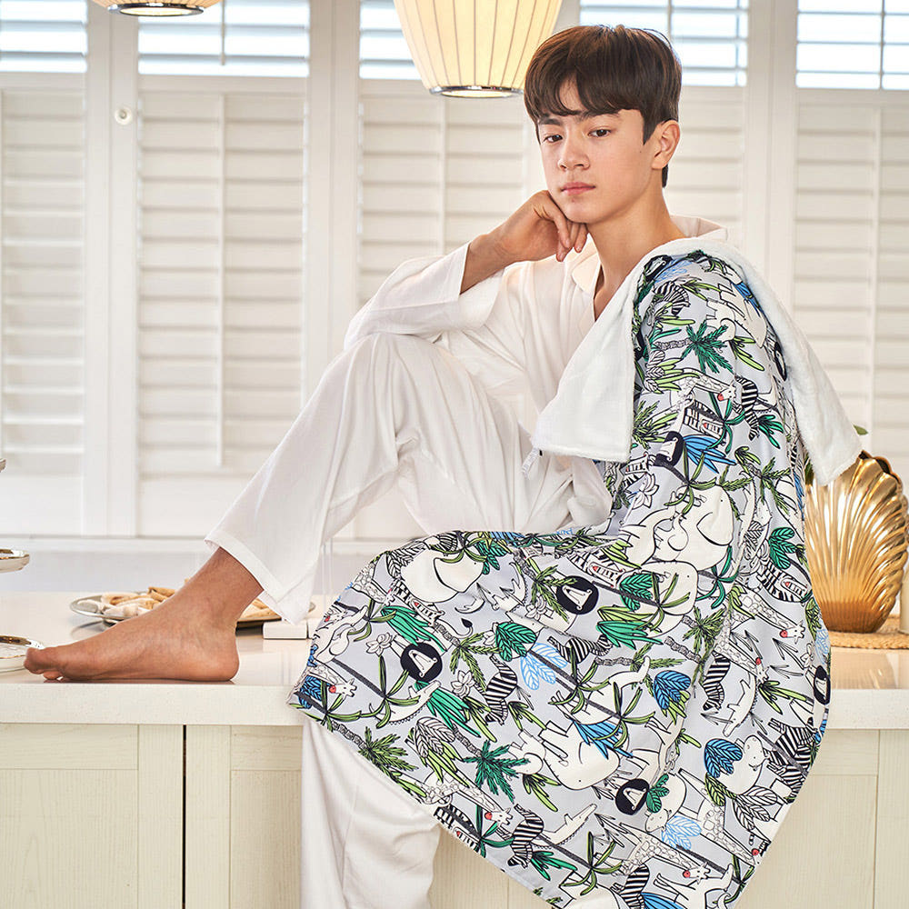 엘림 아기 겨울 블랭킷 베이비보아털 이불 낮잠 극세사 담요 구관조 S 70x100